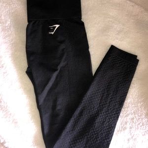 Black vital seamless gymshark leggings